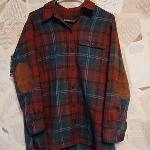 Vintage Ralph Lauren 100% wool plaid shirt sz small